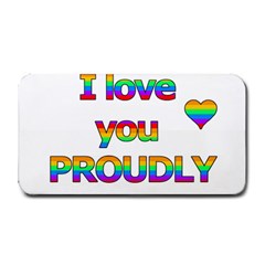 I Love You Proudly 2 Medium Bar Mats