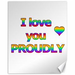 I Love You Proudly 2 Canvas 11  X 14   by Valentinaart