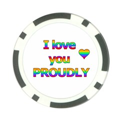 I Love You Proudly 2 Poker Chip Card Guards by Valentinaart