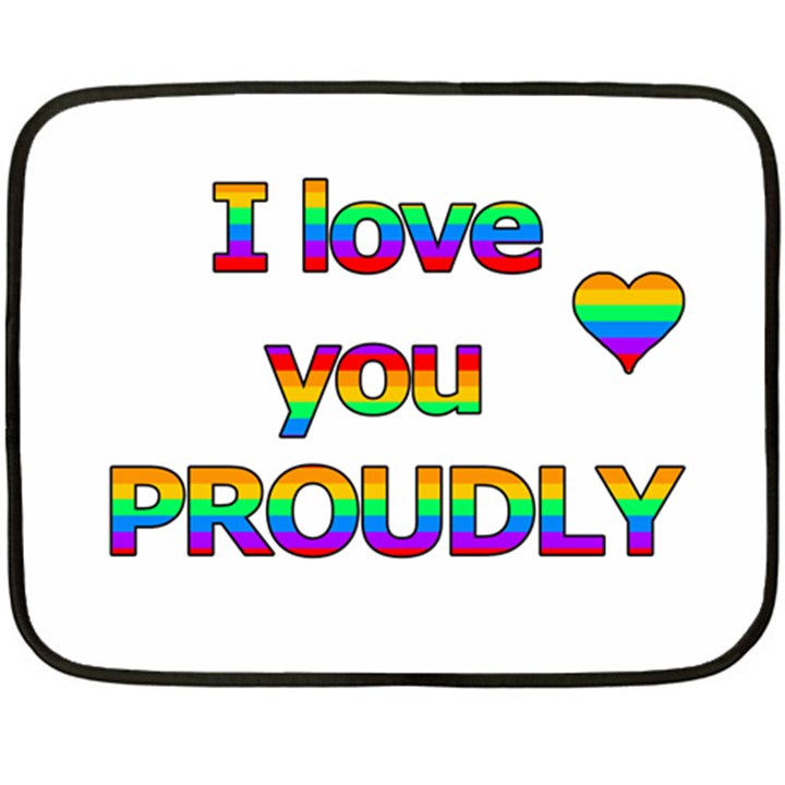 I love you proudly 2 Double Sided Fleece Blanket (Mini) 