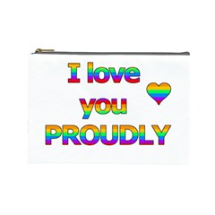 I Love You Proudly 2 Cosmetic Bag (large) 