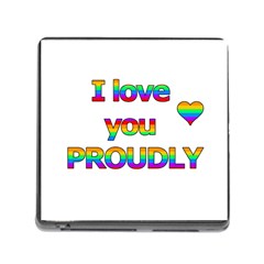 I Love You Proudly 2 Memory Card Reader (square) by Valentinaart