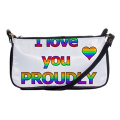 I Love You Proudly 2 Shoulder Clutch Bags by Valentinaart