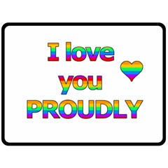 I Love You Proudly 2 Fleece Blanket (large)  by Valentinaart