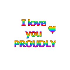 I Love You Proudly 2 Shower Curtain 48  X 72  (small) 