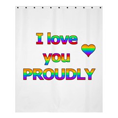 I Love You Proudly 2 Shower Curtain 60  X 72  (medium)  by Valentinaart