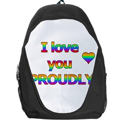 I Love You Proudly 2 Backpack Bag by Valentinaart