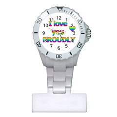 I Love You Proudly 2 Plastic Nurses Watch