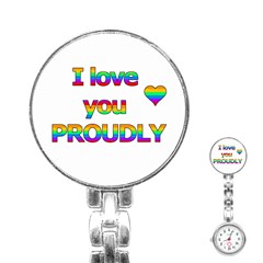 I Love You Proudly 2 Stainless Steel Nurses Watch by Valentinaart