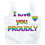 I love you proudly 2 Full Print Recycle Bags (L)  Front