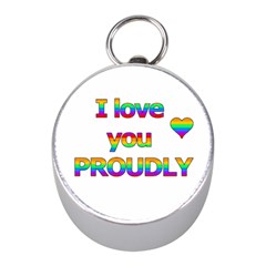 I Love You Proudly 2 Mini Silver Compasses by Valentinaart