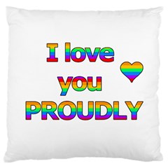 I Love You Proudly 2 Standard Flano Cushion Case (two Sides)