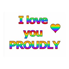 I Love You Proudly 2 Double Sided Flano Blanket (mini)  by Valentinaart