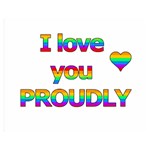 I love you proudly 2 Double Sided Flano Blanket (Medium)  60 x50  Blanket Front