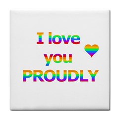 Proudly Love Tile Coasters by Valentinaart