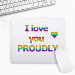 Proudly Love Large Mousepads by Valentinaart