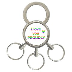 Proudly Love 3-ring Key Chains