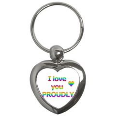 Proudly Love Key Chains (heart)  by Valentinaart