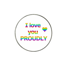 Proudly Love Hat Clip Ball Marker by Valentinaart