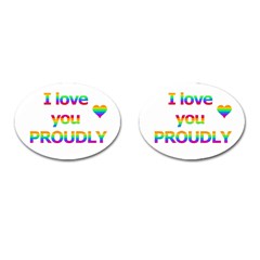 Proudly Love Cufflinks (oval)