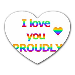 Proudly Love Heart Mousepads