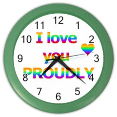 Proudly Love Color Wall Clocks by Valentinaart