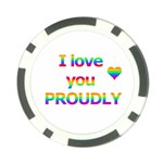 Proudly love Poker Chip Card Guards Front