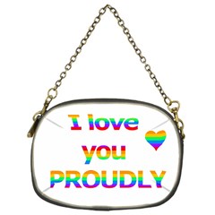 Proudly Love Chain Purses (one Side)  by Valentinaart