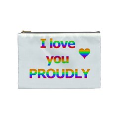 Proudly Love Cosmetic Bag (medium)  by Valentinaart