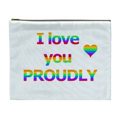 Proudly Love Cosmetic Bag (xl) by Valentinaart