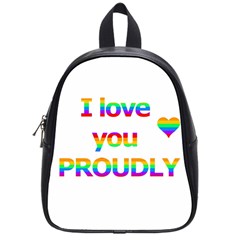 Proudly Love School Bags (small)  by Valentinaart