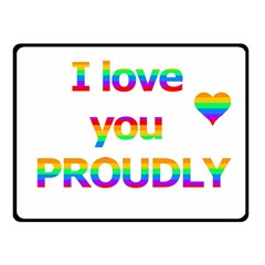 Proudly Love Fleece Blanket (small) by Valentinaart