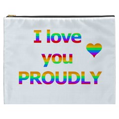 Proudly Love Cosmetic Bag (xxxl)  by Valentinaart