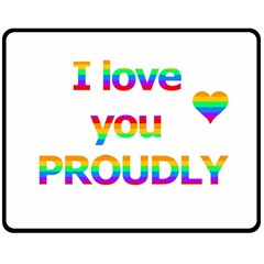 Proudly Love Double Sided Fleece Blanket (medium) 