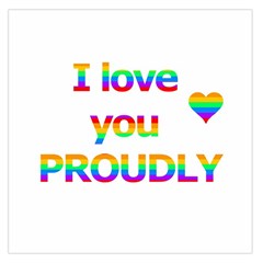 Proudly Love Large Satin Scarf (square)