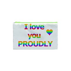 Proudly Love Cosmetic Bag (xs) by Valentinaart