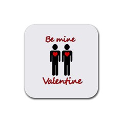 Be Mine Valentine Rubber Coaster (square)  by Valentinaart