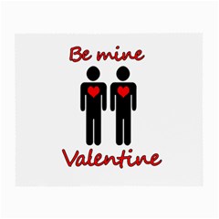 Be Mine Valentine Small Glasses Cloth by Valentinaart