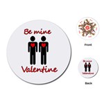 Be mine Valentine Playing Cards (Round)  Front