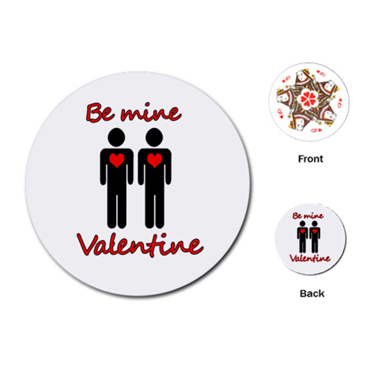 Be mine Valentine Playing Cards (Round) 