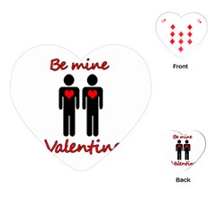 Be Mine Valentine Playing Cards (heart)  by Valentinaart