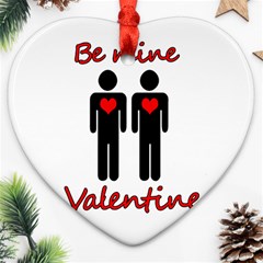 Be Mine Valentine Heart Ornament (2 Sides)