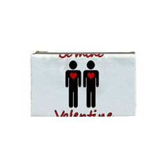 Be Mine Valentine Cosmetic Bag (small)  by Valentinaart