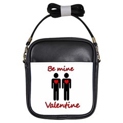 Be Mine Valentine Girls Sling Bags by Valentinaart