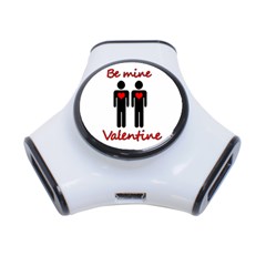 Be Mine Valentine 3-port Usb Hub by Valentinaart