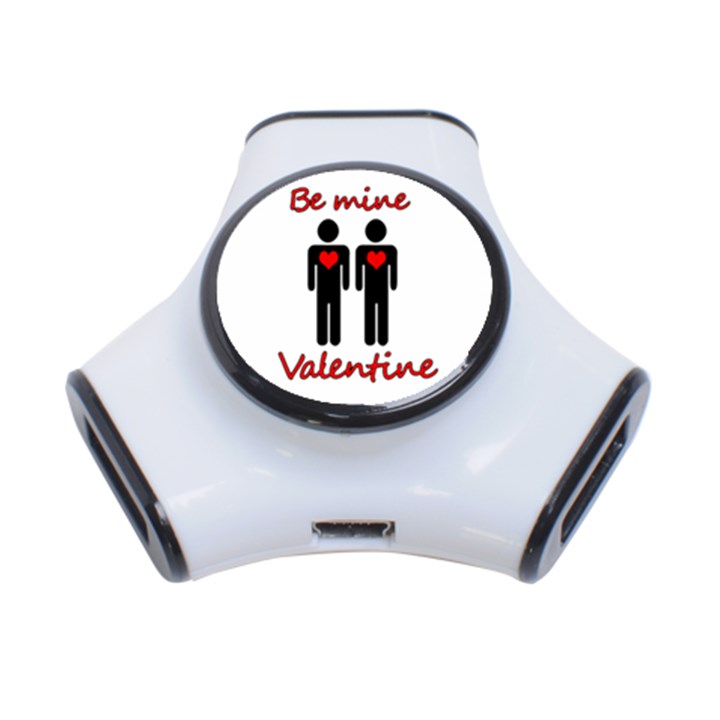 Be mine Valentine 3-Port USB Hub