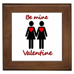 Be My Valentine 2 Framed Tiles by Valentinaart