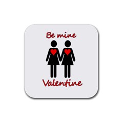 Be My Valentine 2 Rubber Coaster (square) 