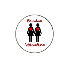 Be My Valentine 2 Hat Clip Ball Marker by Valentinaart