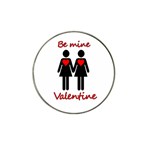 Be my Valentine 2 Hat Clip Ball Marker Front